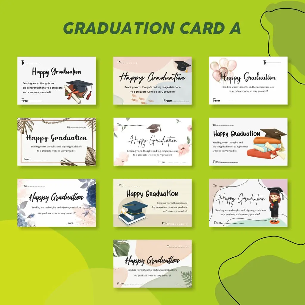 (GRADUATION CARD) UCAPAN WISUDA/ SELAMAT WISUDA KODE GC-A HARGA PER 25PCS