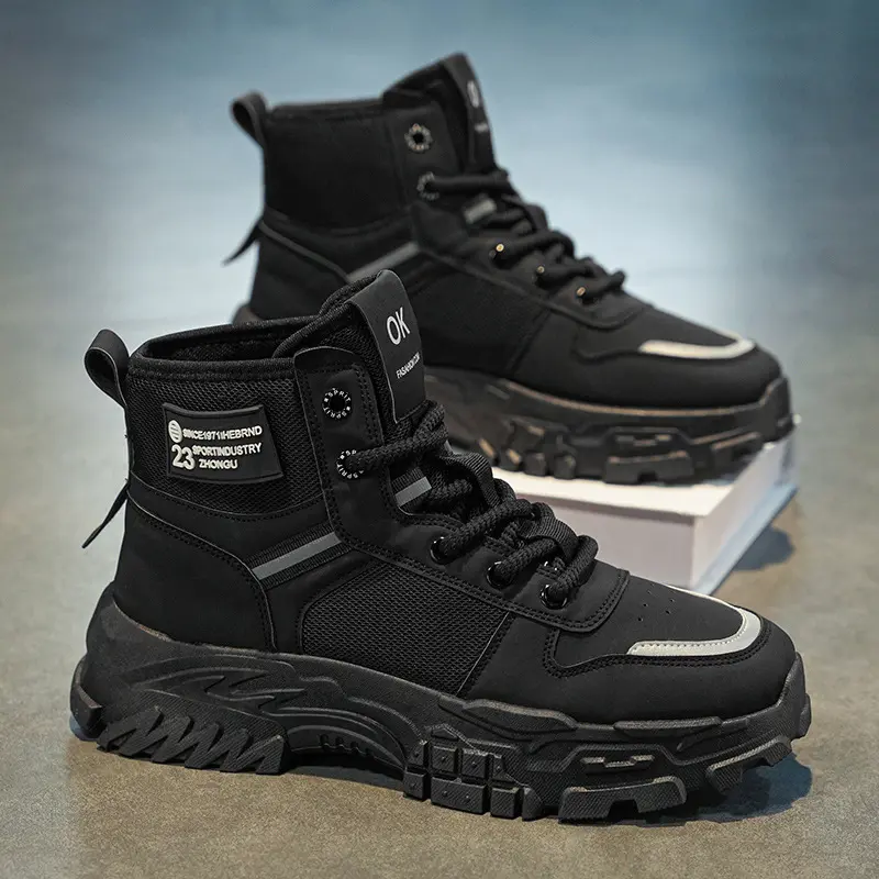 Giày thể thao cổ cao nam giày đế cao su răng cưa hời trang, thoải mái khi vận động k800 Sneaker Đế Bằng Shoes
