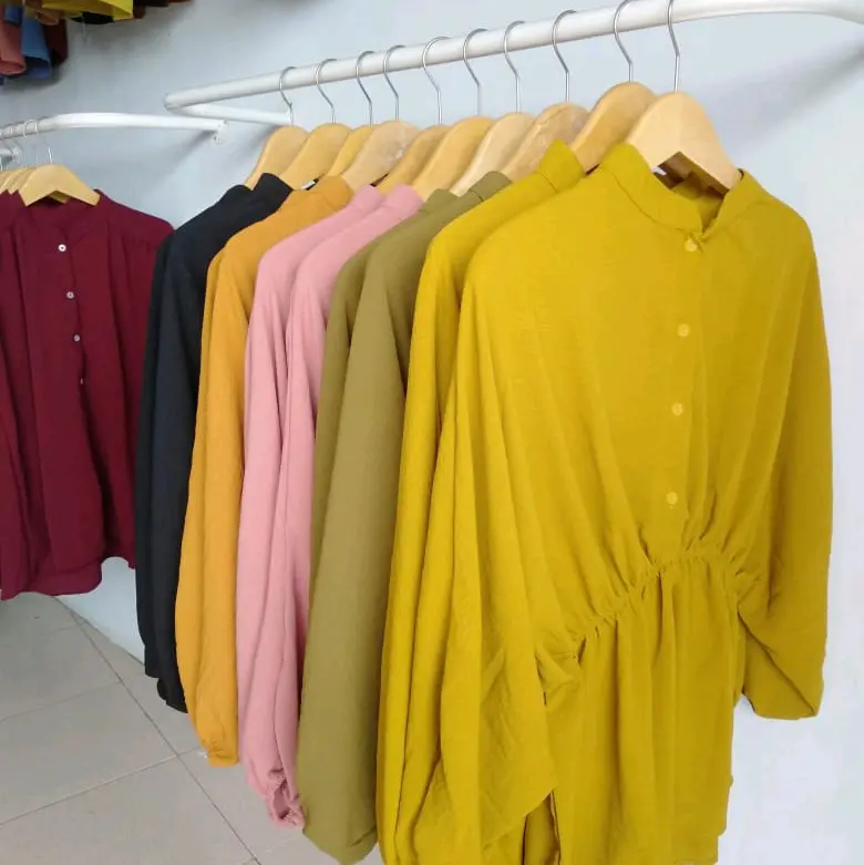 ISYANA BLOUSE RAYON CRINGKEL AIRFLOW PREMIUM Polos 1