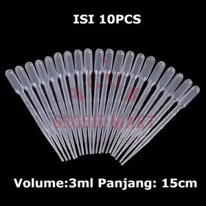 GM Pipet Tetes Vla Puding 3ml 15cm isi 10 pcs Bahan Plastik