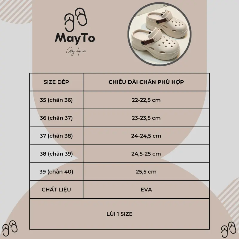 Dép sục nữ đế cao 7cm kèm 8 charm bling form gọn thời trang cá tính Mayto CS-109 8