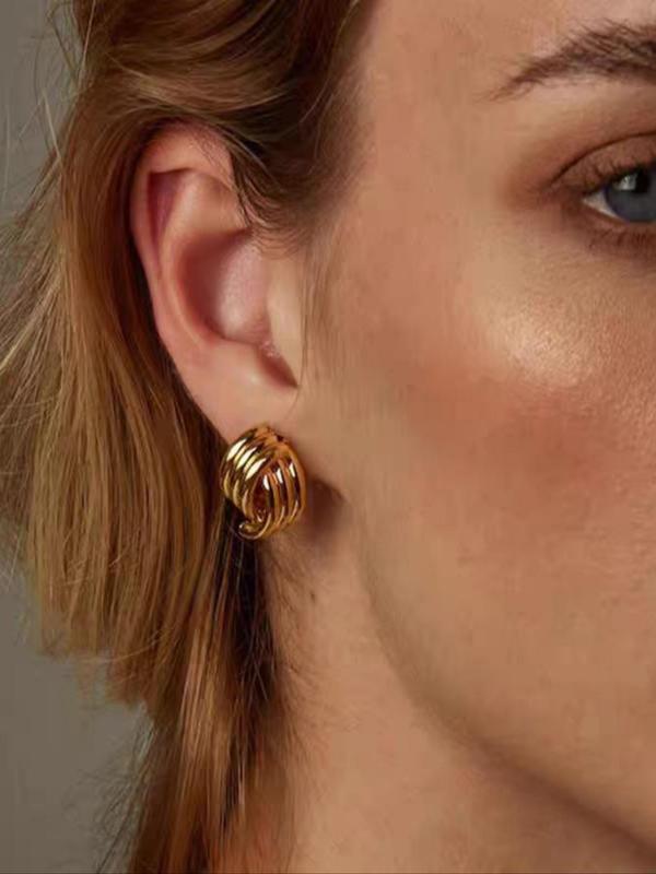 Elegant Knot Design Dangle Earrings for Women, Fashionable Minimalist Stud Earrings for Party & Daily Decor, Trendy All-match & Exquisite Vintage Jewelry for Gift, Gifts for Her 4