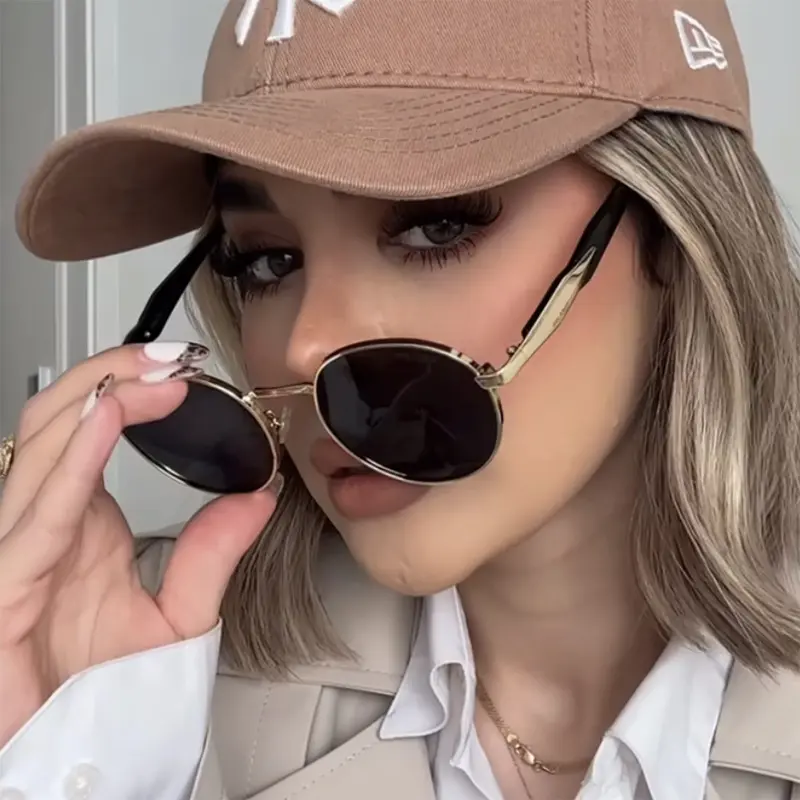 ​New Round Metal Sunglasses | Polarized HD Lenses | European Street Style