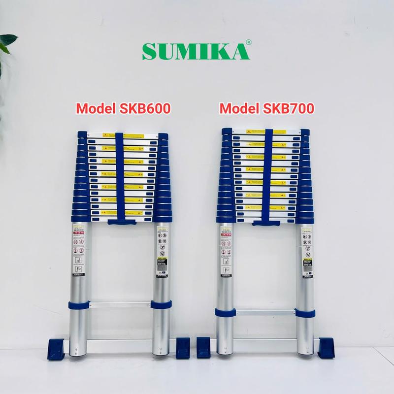  Thang nhôm rút gọn SUMIKA SK600 -6M  SK700 - 7M SKB600 - 6M SKB700 - 7M  tải trọng 300kg 