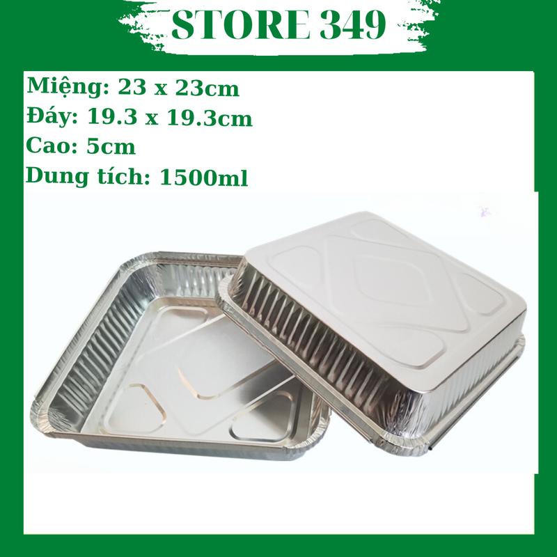 20 - 50 KHAY GIẤY BẠC HÌNH VUÔNG (1500ml)