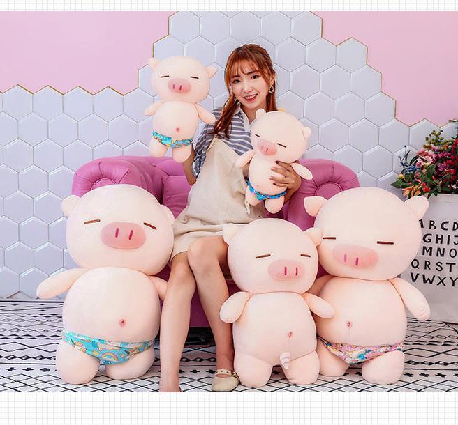Product Introduction of {Ricky toy} Gấu Bông Heo Mặc Quần Chip Siêu Bựa (25cm---70cm) - Thú Bông Heo Mặc Quần Sịp Hài Hước Vải Miniso Siêu Mịn Thú Nhồi Bông Đồ Chơi 10