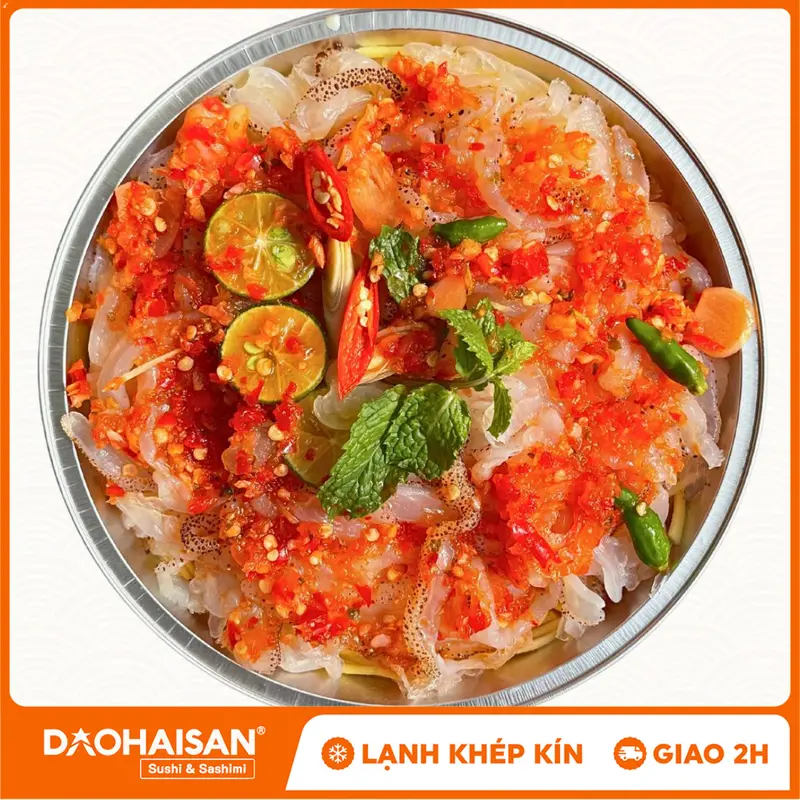 [HCM - Giao 2H] Sứa Sốt Thái Cay Ngon Tê Tái - Đảo Hải Sản 0