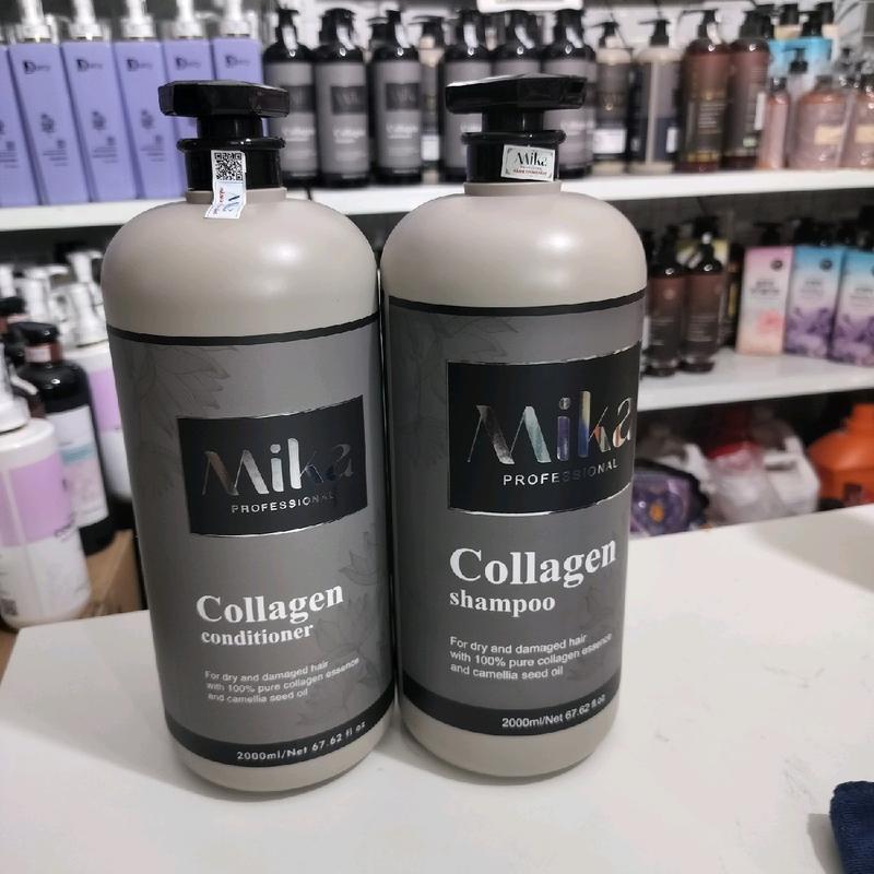 Tặng 10 chiếc khẩu trang 5 d Cặp gội xả Mika collagen 2000ml chai dầu gội &2000 ml chai dầu xả