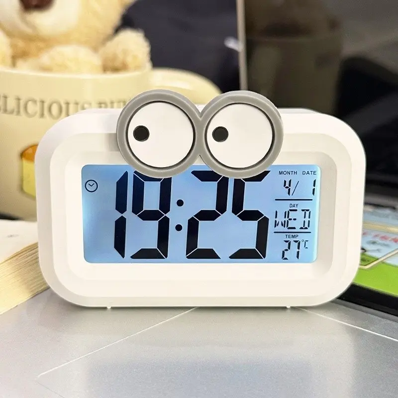 Đồng Hồ Báo Thức, Thiết Kế Hoạt Hình, Kaloer, Đồng Hồ Ban Đêm, Đồng Hồ Đếm Ngược, Dễ Thương, Đa Chức Năng, Đồng Hồ Để Bàn, Cầm Tay Thích Hợp Cho Học Sinh, Đồ Dùng Ký Túc Xá, Đồ Dùng Văn Phòng 7