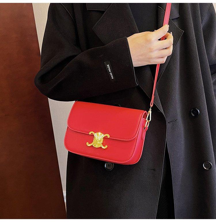 Product Introduction of Bag Women's Cross-Body Bag Fashionable All-Matching Autumn and Winter New Shoulder Small Square Bag Arc De Triomphe Women's Bag High Sense. 21