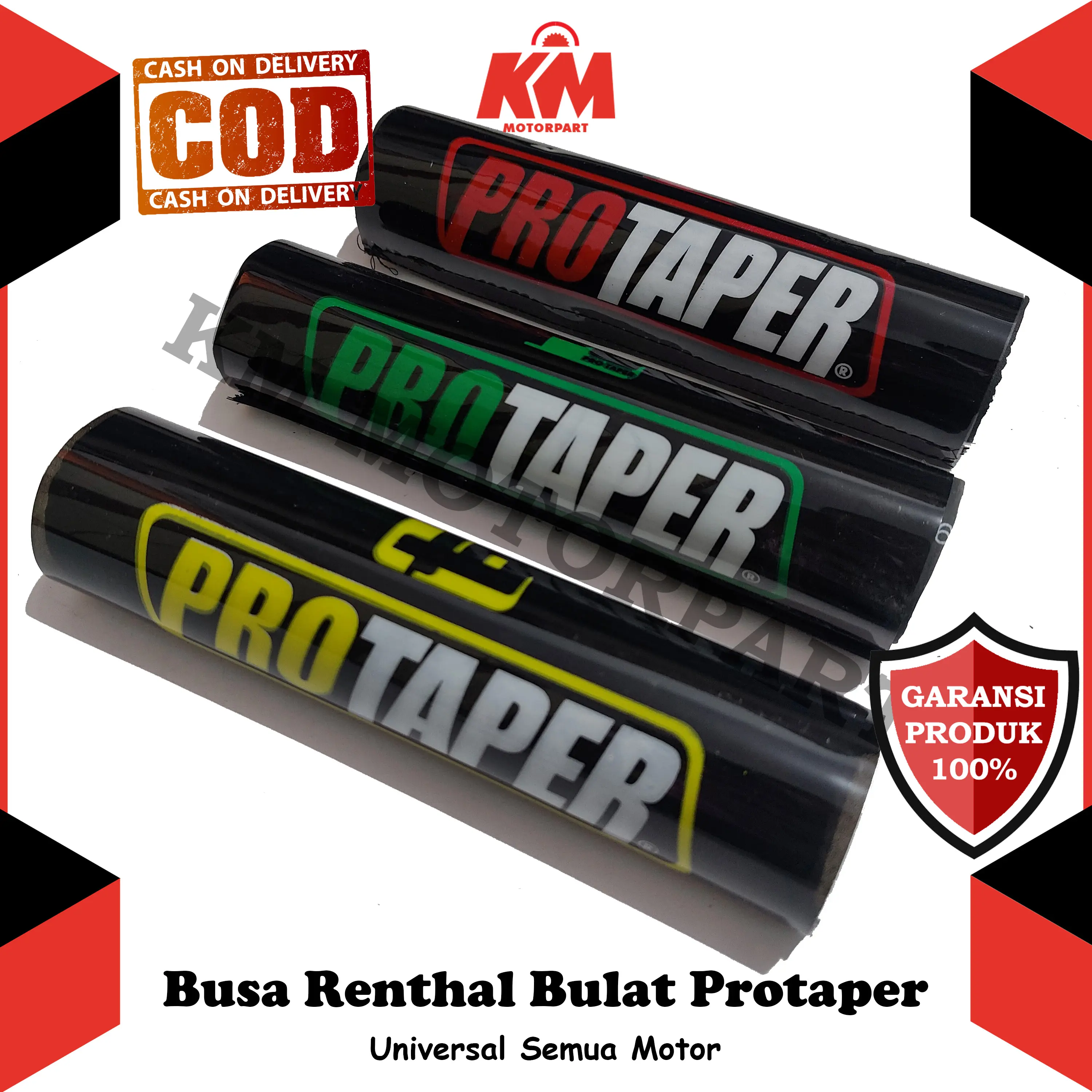 Busa Renthal Model Bulat Protaper Hitam Stang Universal