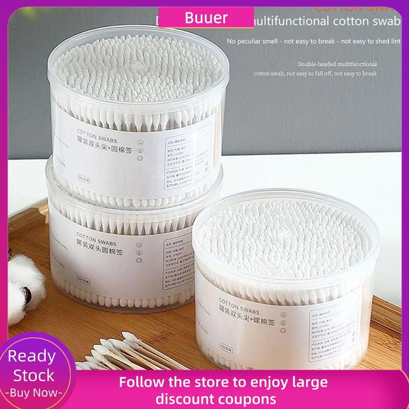 Portable Double Head Cotton Swab Wooden Wadded Sticks Multipurpose Cleaning Cotton Swabs Cosmetic Cotton Swabs Durable Makeup 0