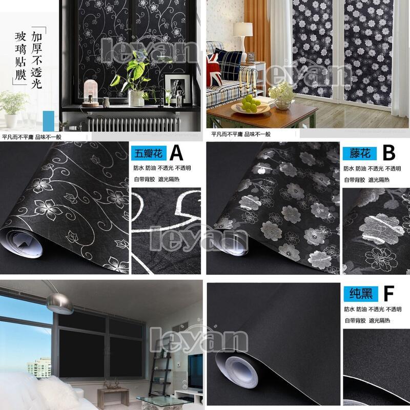 Product Introduction of black opaque self-adhesive shading sun UV protection window film glass sticker Decor Decorative 6