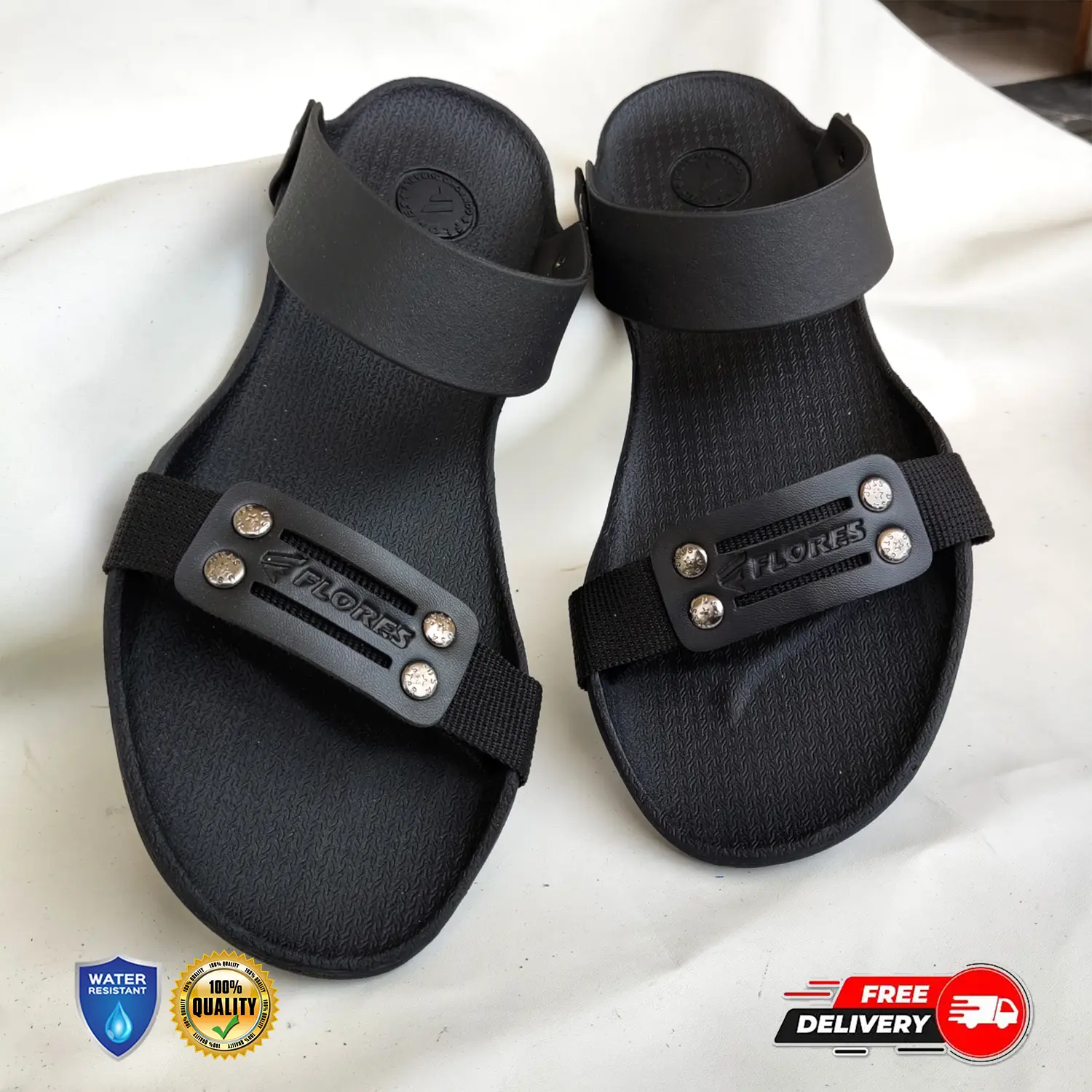 Sandal Kasual Pria Sandal Slide Anak Muda Terbaru Sandal Flores Original Cod Sendal TPR Karet priamurah