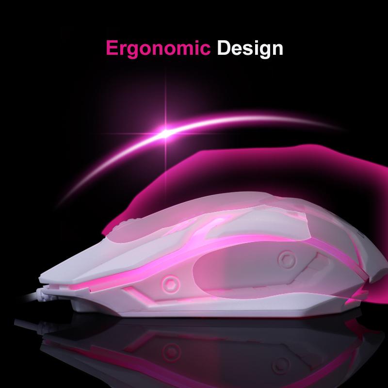 Gaming S1 Sports LED Luminous Backlit Wired Mouse USB Wired For Desktop Laptop Mute Office Computer Gaming Mouse 3
