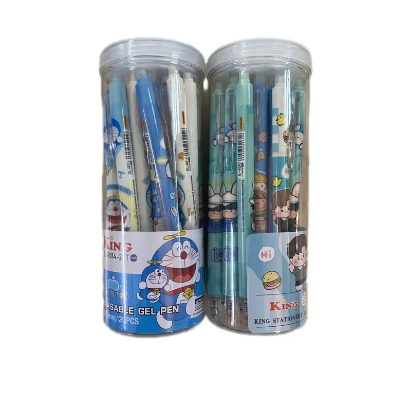 LON 20 CÂY BÚT BI BẤM XÓA ĐƯỢC MẪU NGẪU NHIÊN (xanh/tím) but gel bam xoa duoc 5