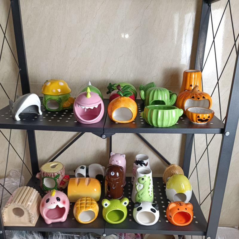 Nhà ngủ sứ dành cho hamster nhiều mẫu kích thước khác nhau