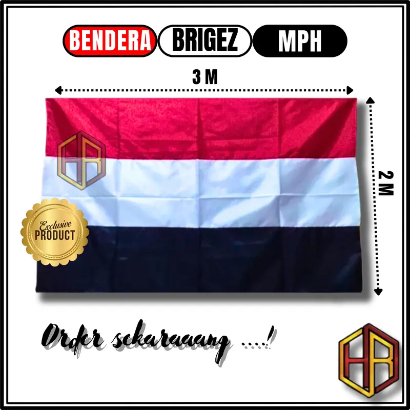 Bendera Brigez MPH Poliester Peles Berkualitas Tinggi, Desain Menarik dan Tajam 0