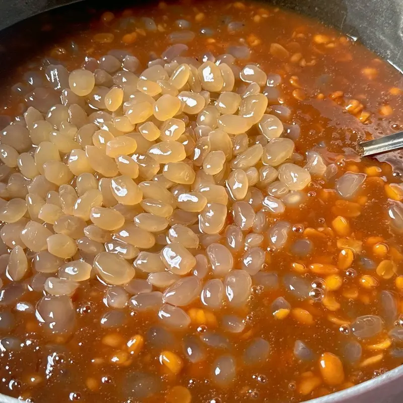 2 Hộp Me Dẻo Rim Hạt Đác Giải Khát Mùa Hè Nho Topping Sen - Chua hot pearls 5