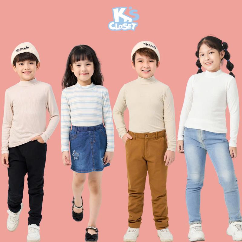  K's Closet - Aó Cổ Lọ Chất Liệu Thun Gân Co Giãn Cho Bé Trai Và Bé Gái  2-14 tuổi  từ 10kg-62kg KT046FIF KT142FOF KT211FOF KT220FIF 