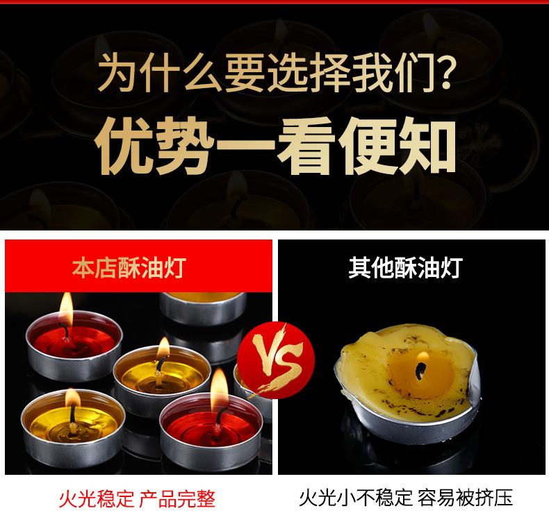 Product Introduction of Manufacturer wholesale 4-hour smokeless small candles boiled tea insulation round tea wax 14g 50 candle ghee lam 3