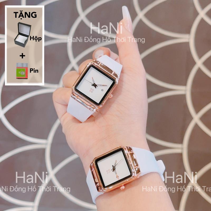 [ MUA 1 TẶNG 3] Đồng Hồ Nữ Guou Dây Silicone Trắng Lịch - Women-Watch - Thời Trang Nữ Đeo Tay đồng hồ có lịch ngày