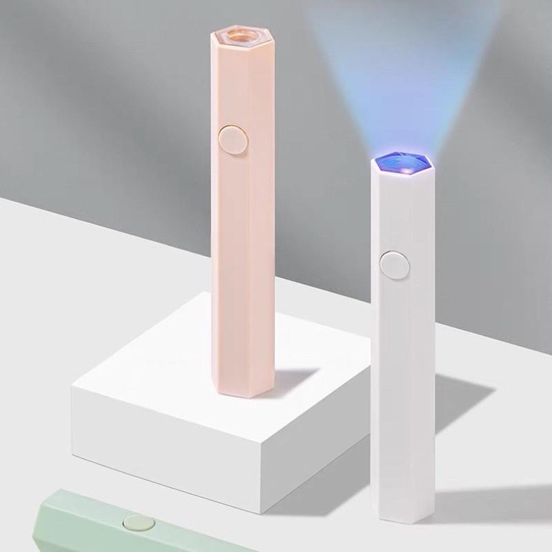 Máy hơ móng mini 1 ngón tích điện, Máy hơ gel nail 1 bóng 3W Cầm Tay