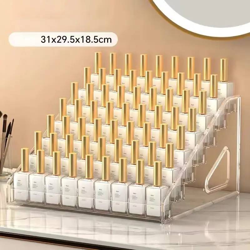 kệ meka trưng bày chai sơn , mỹ phẩm 6 tầng , 7 tầng trong suốt - Thanh Thuỷ Đồ Nail Hải Phòng