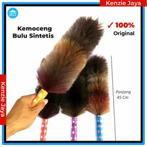 Kemoceng Sintetis Bulu Halus Nilon Sulak Duster Warna Warni Produk Lokal Panjang 48CM