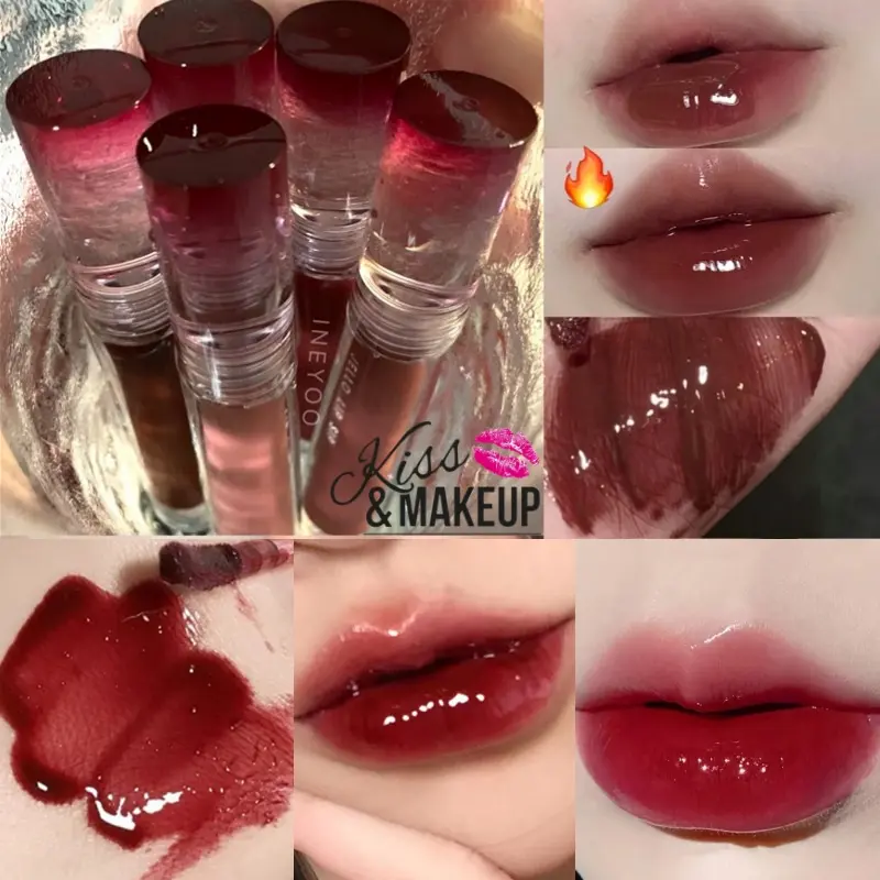 Son Bóng Oulesong Màu Nude Nhạt Mềm Mượt Nuôi Dưỡng Môi Chống Thấm Nước Son08 Cosmetic Mỹ Phẩm Son Môi Nữ Women Trang Điểm 0