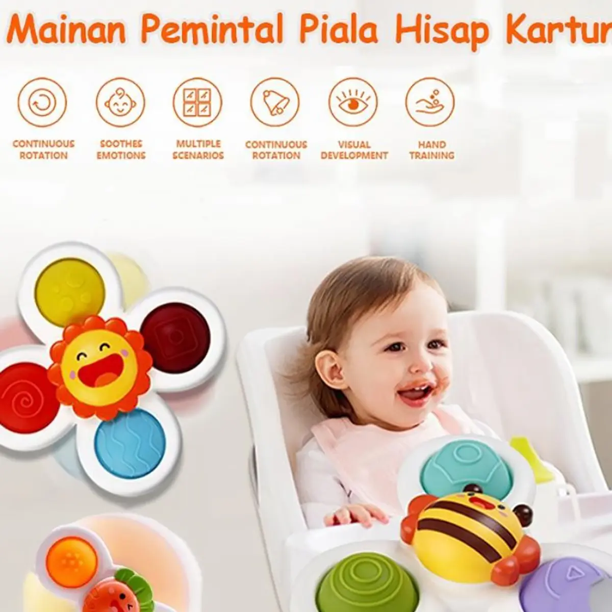 Spinner Bayi Tempel Mainan Sensorik Bayi Sensory Fine Spinner Toy