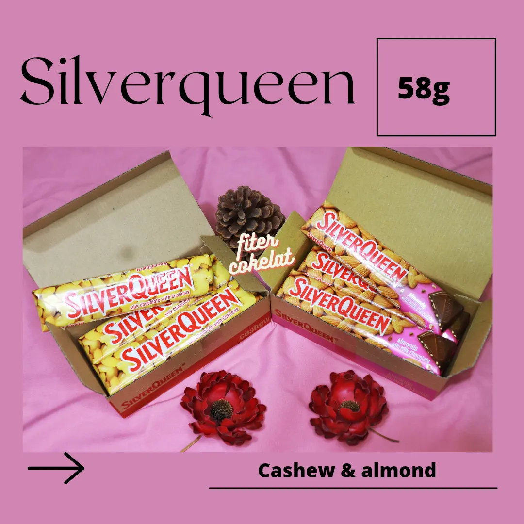 SILVERQUEEN 58G / 55G CASHEW almond/ SILVERQUEEN BESAR almond chocolate Coklat Makanan halal cokelat & camilan cokelat