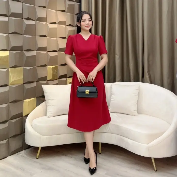 Váy  nhún bụng form A  che khuyết điểm_G74