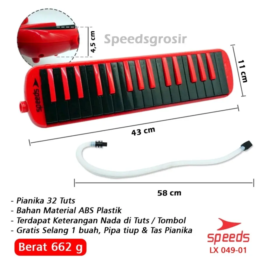 Pianika LX 049-1 Mainan Anak Murah Piano Mini Mainan 3 Warna Dapat Tas murah Toys
