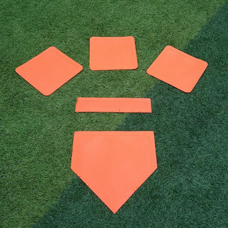 Product Introduction of 5Pcs/Set Outdoor Sports Waterproof Baseball Softball Base Set Wear-resistant Practice Team Rubber Field Bases Durable Baseball Field Supplies Baseball Equipment 21