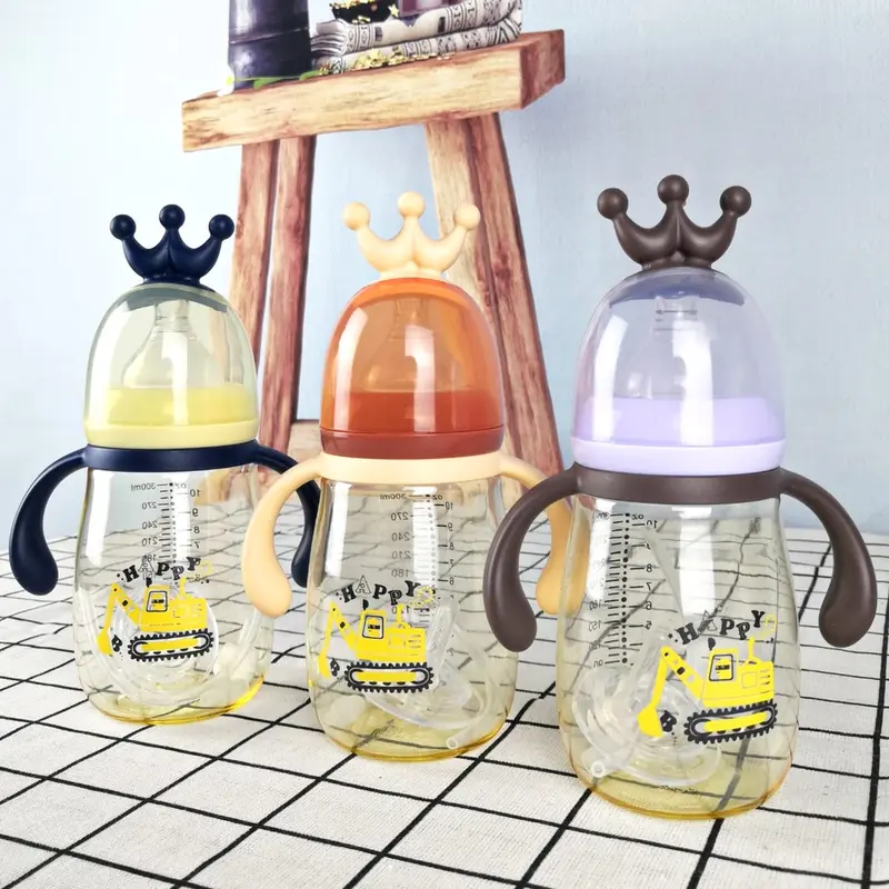 [GRATIS ONGKIR]  Botol Minum Bayi 2 IN 1 Training Sedotan+Dot BPA FREE 300 ML  / Gelas Training Anak Balita Lucu Portable Anti Tumpah Anti Bocor 2