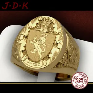 JDK Cincin Mahkota Emas Untuk Pria Gaya Dominan Rings