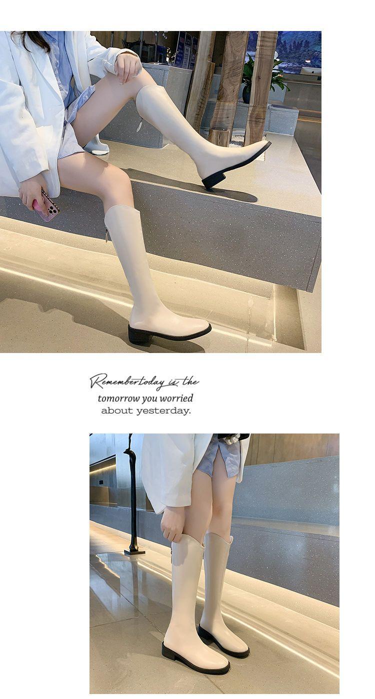 Product Introduction of Bốt Cao Bồi Phương Tây Cho Nữ, Bốt Dưới Đầu Gối, Bốt Hiệp Sĩ Cắt Chữ V Mới, Bốt Cao Đến Đầu Gối Giảm Béo, Mùa Thu Và Mùa Đông 9
