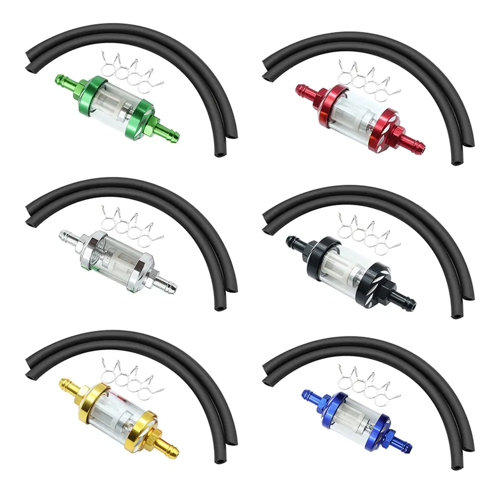 【APHE】 Motorcycle fuel filter Aluminum alloy fuel filter 8mm oil filter accessories