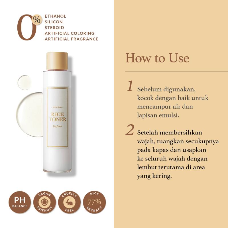 I'm From Rice Toner 30ml Whitening Glowing Toner 2