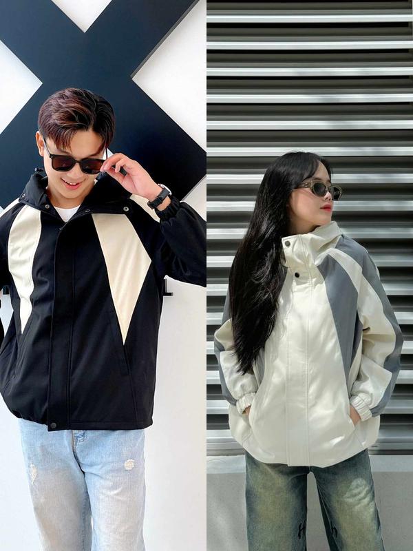 Áo Khoác Gió Unisex Có Mũ Nam Nữ Thời Trang Phong Cách Hàn Quốc Menswear Jacket