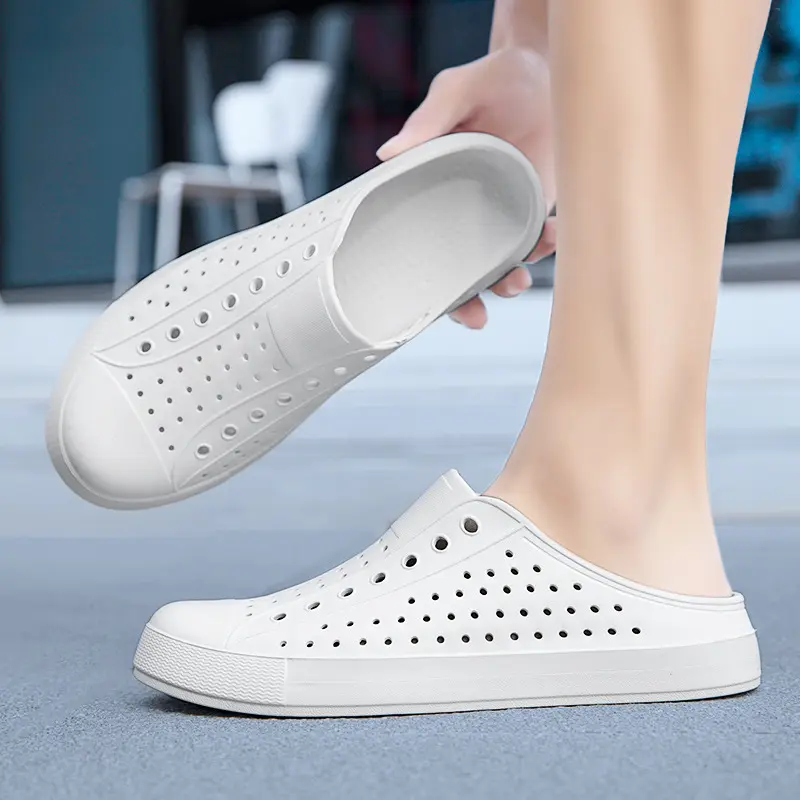 Summer Hollow out Shoes Men's and Women's Casual Breathable Soft Bottom Non-Slip Hollow Wading Slippers Outdoor Footwear Boy Sandal Comfort Parent Bedroom