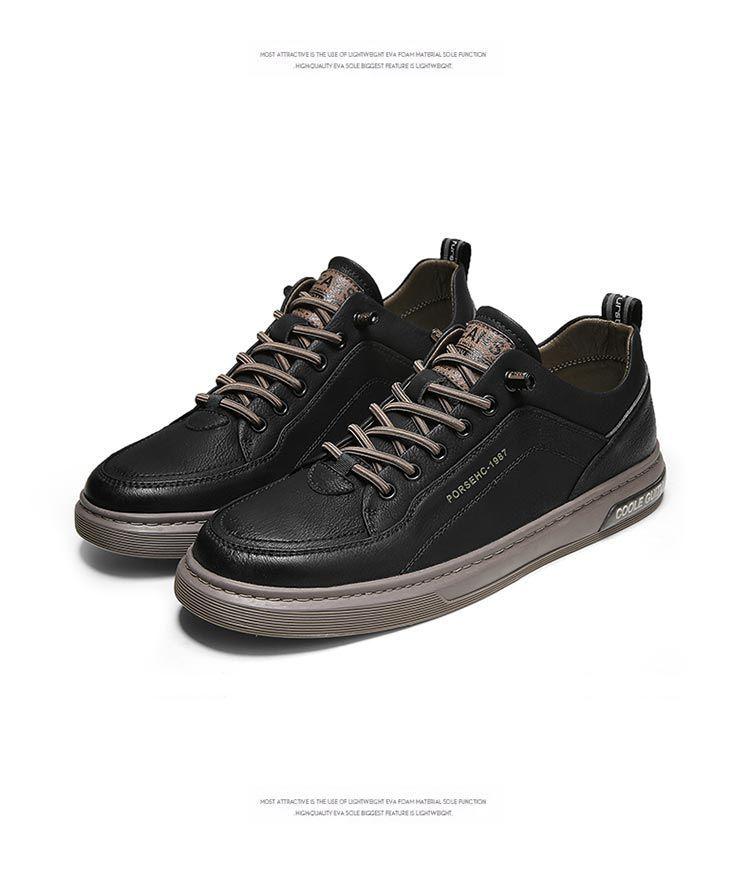 Product Introduction of 2025 Men's Shoes Spring and Autumn 2025 New Casual Leather Shoes Men's Small White Flat Shoes Teenagers Versatile Summer Sports White Shoes 23