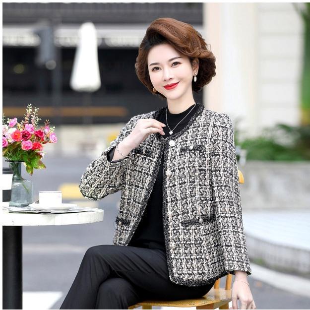 Áo Khoác Mùa Xuân Cho Mẹ Lịch Sự AD35 - Hàng Quảng Châu Cao Cấp 0