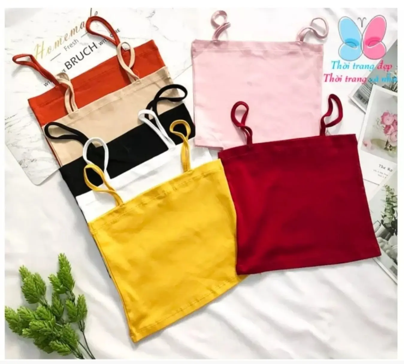 ÁO CROPTOP 2 DÂY NỮ DÁNG ÔM COTTON VẢI ĐẸP MỀM, Mịn, CO GIẢN Women