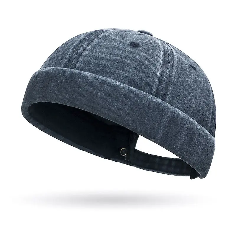 Guapi Cap for Men and Women, New Washed Denim Vintage Hat, Brimless ...