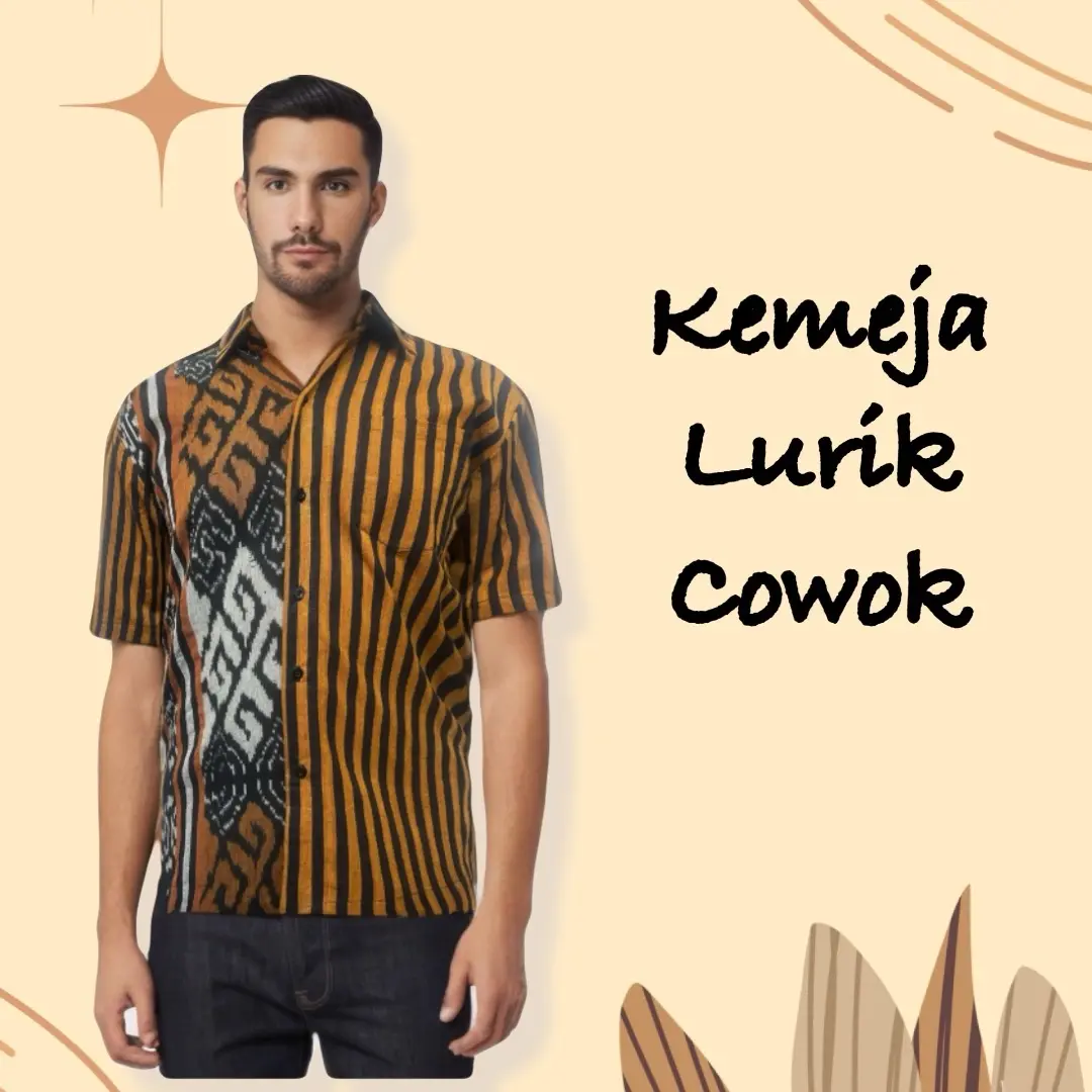 Lavanya - Raffi Shirt - Atasan/Kemeja/Baju Pria/Cowok/Laki-Laki Lengan Pendek Batik Lurik Tenun