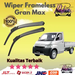 Wiper Mobil Pick Up Gran Max Sapuan Kaca Mobil Model Frameless Banana Karet 1 Set Ori Variasi Mobil Pick Up Bak Daihatsu Grand Max Universal - TOP STORE Besi Blade Besi Blade Kendaraan Motorcycle Windshield