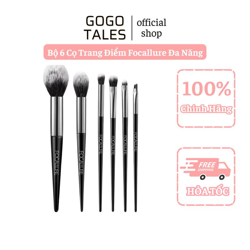 Bộ 6 Cọ Trang Điểm Focallure Đa Năng, Lông Cọ Mềm, Nhỏ Gọn, Tiện Lợi Bỏ Túi, Thích Hợp Đem Đi Du Lịch Cosmetic Mỹ Phẩm Nữ Mascara 0