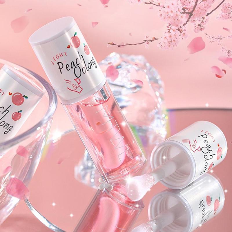 Product Introduction of Long Lasting Moisturizing Lip Oil Honey White Peach Lip Oolong Lines Desalination Tender Repair Moisturizing Cosmetics 26